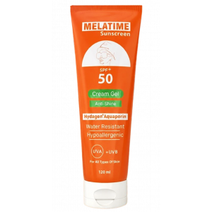 MELATIME SUNSCREEN SPF 50+ ANTI-SHINE CREAM GEL — FOR ALL SKIN TYPES 120 ML